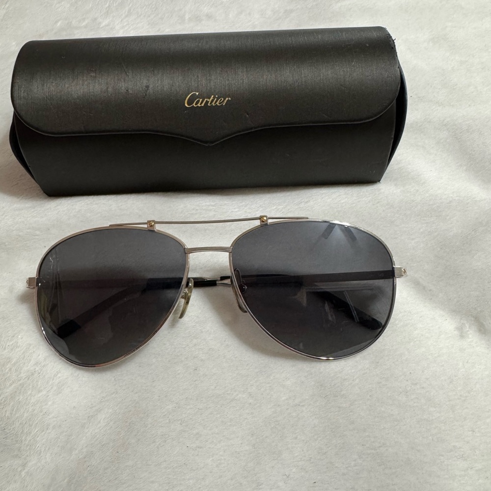 Cartier Black Aviator Sunglasses